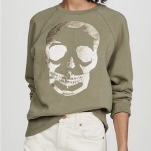 Zadig & Voltaire Blue Metallic Skull Sweater